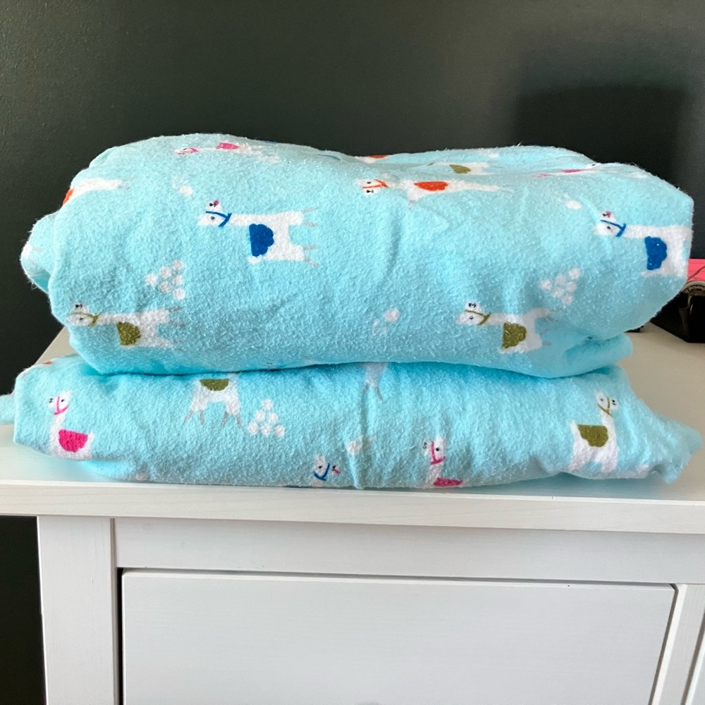 Pillowfort Flannel Llama Sheets